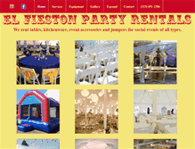 Tablet Screenshot of elfiestonpartyrentals.com